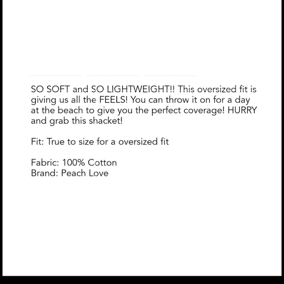 Nwt Boutique Brand lightweight button down shacket - Picture 8 of 9